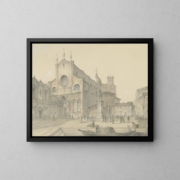 Venice in Saint John Paul - Károly Lajos Libay — framed artwork on a wall