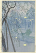 El borde del estanque Shinobazu en una noche brumosa - Kasamatsu Shirō — vista de la obra