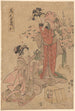 Two women with a child - Katsukawa Shunsen — artwork view