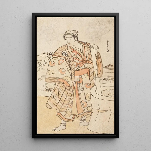 Katsukawa Shunsh - Band Mitsugor I as the Spirit of an Egret Disguised as Cotton Maker Megamagosabur.webp
