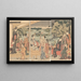 Chasse aux lucioles au jardin Daimyo - Katsukawa Shunzan — framed artwork on a wall