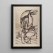 Sketchbook by Katsushika Hokusai and his disciples Pl03 - Katsushika Hokusai — framed artwork on a wall