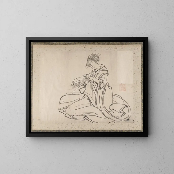 Sketchbook of Katsushika Hokusai and his disciples Pl28 - Katsushika Hokusai — framed artwork on a wall