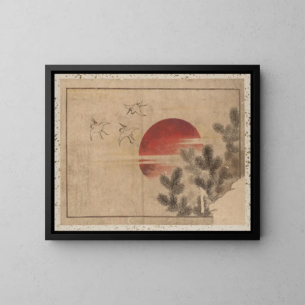 Sketchbook of Katsushika Hokusai and his disciples Pl46 - Katsushika Hokusai — framed artwork on a wall