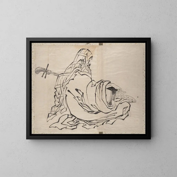 Sketchbook of Katsushika Hokusai and his disciples Pl55 - Katsushika Hokusai — framed artwork on a wall