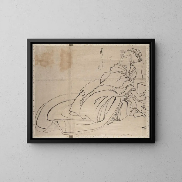 Sketchbook of Katsushika Hokusai and his disciples Pl56 - Katsushika Hokusai — framed artwork on a wall