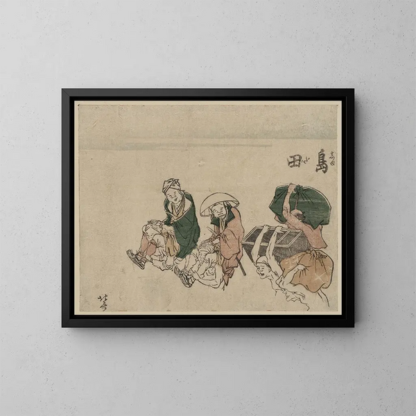Shimada Painting - Katsushika Hokusai — framed artwork on a wall