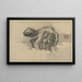 Shishi zu - Katsushika Hokusai — framed artwork on a wall