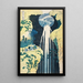 Les chutes d'Amida dans les confins de la route de Kisokaid - Katsushika Hokusai — framed artwork on a wall