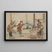 Yoshiwara - Katsushika Hokusai — cuadro enmarcado en la pared