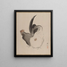 Gallo y gallina - Kawabata Gyokushō — cuadro enmarcado en la pared