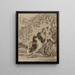 de conejos - Kawanabe Kyōsai — cuadro enmarcado en la pared