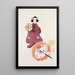Ilustraciones recopiladas de juguetes japoneses Pl096 - Kawasaki Kyōsen — cuadro enmarcado en la pared