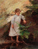 Hija en un paisaje - Kazimierz Alchimowicz — vista de la obra