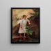 Hija en un paisaje - Kazimierz Alchimowicz — cuadro enmarcado en la pared