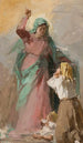 La Vierge Marie apparaissant à une paysanne étude - Kazimierz Alchimowicz — artwork view