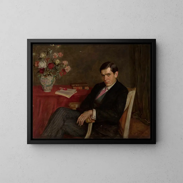 retrato de Bolesław Malinowski - Kazimierz Mordasewicz — cuadro enmarcado en la pared