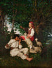 Pair of Shepherds in the Forest: Idyll - Kazimierz Pochwalski — artwork view