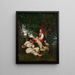 Pair of Shepherds in the Forest: Idyll - Kazimierz Pochwalski — framed artwork on a wall