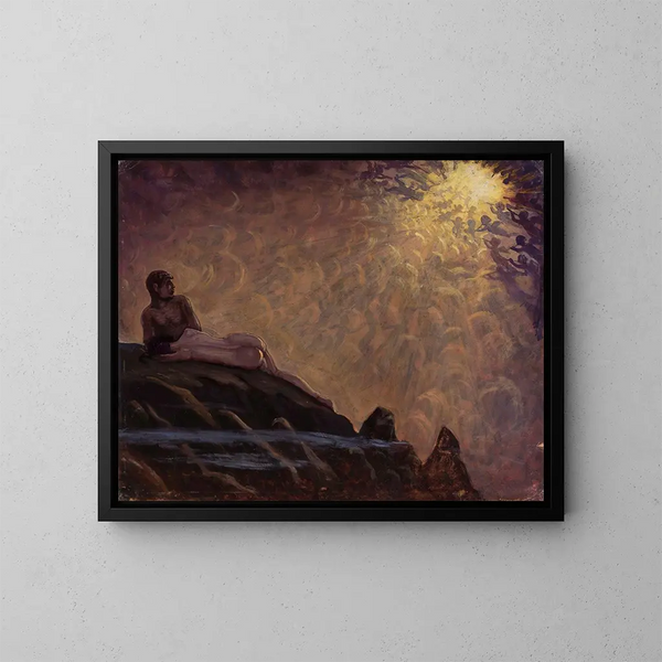 Composición fantástica - Kazimierz Stabrowski — cuadro enmarcado en la pared