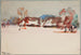 Paisaje invernal rural - Kazimierz Wojtanowicz — vista de la obra