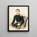 Retrato de un oficial - Kazimir Antonovich Yasevich — cuadro enmarcado en la pared