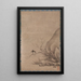 Martin-pêcheur perchado sobre un arroyo - Kenkō Shōkei — cuadro enmarcado en la pared