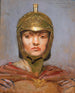 Study for a mural painting for the New York Court of Appeals building. Helmet of justice for the figure of strength. - Kenyon Cox — artwork view