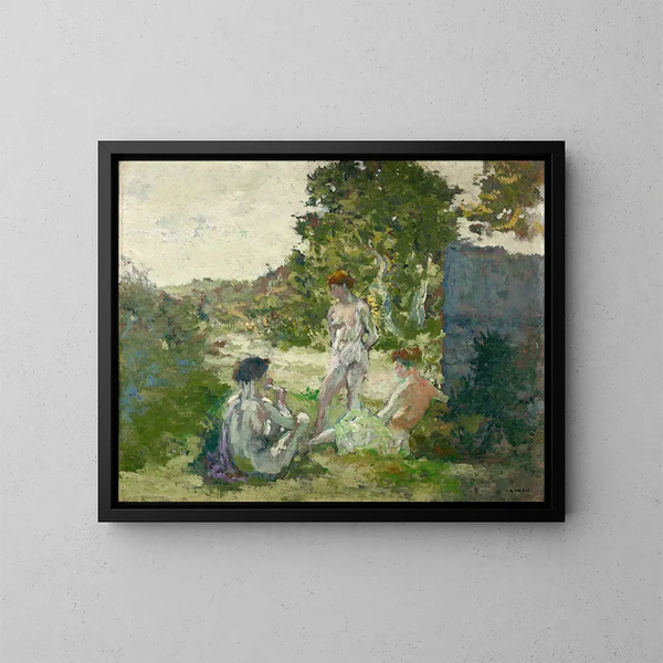 Les trois nymphes - Ker Xavier Roussel — framed artwork on a wall