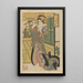 Geisha - Kikukawa Eizan — cuadro enmarcado en la pared