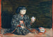 retrato sentado de Reiko con una muñeca - Kishida Ryusei — vista de la obra