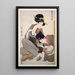 Chichi Sur le point d'allaiter - Kitagawa Utamaro — framed artwork on a wall