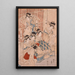 Courtesans of the Brothel Giya on display - Kitagawa Utamaro — framed artwork on a wall