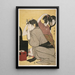Kamiyui Coiffure - Kitagawa Utamaro — cuadro enmarcado en la pared