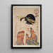 Kiseru o motsu onna Woman holding a pipe - Kitagawa Utamaro — framed artwork on a wall