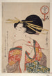 Kiseru o motsu onna Woman holding a pipe - Kitagawa Utamaro — artwork view