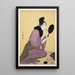 Kuchibeni Pintar los labios - Kitagawa Utamaro — cuadro enmarcado en la pared
