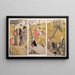 El talud en Mimeguri - Kitagawa Utamaro — cuadro enmarcado en la pared