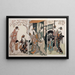 Mitate goshoguruma Parody of an imperial carriage scene - Kitagawa Utamaro — framed artwork on a wall