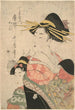 Retrato de belleza Karakoto en Chjiya - Kitagawa Utamaro — vista de la obra