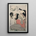 Sankatsu Hanshichi no bosetsu L'amour maternel de Sankatsu et Hanshichi - Kitagawa Utamaro — framed artwork on a wall