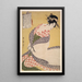 Shirauchikake El sobrevestido blanco - Kitagawa Utamaro — cuadro enmarcado en la pared