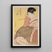 Komurasaki from the Tamaya house - Kitagawa Utamaro — framed artwork on a wall