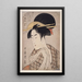 Servilleta Tenugui - Kitagawa Utamaro — cuadro enmarcado en la pared