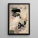 La courtisane Ichikawa de l'établissement Matsuba - Kitagawa Utamaro — framed artwork on a wall