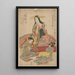Three Geishas - Kitagawa Utamaro — framed artwork on a wall