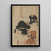 Servilleta Tenuzui - Kitagawa Utamaro — cuadro enmarcado en la pared