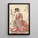 Tsukasa of the Giya house - Kitagawa Utamaro — framed artwork on a wall