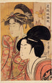 Two Beauties with Bamboo - Kitagawa Utamaro — artwork view