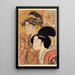 Two Beauties with Bamboo - Kitagawa Utamaro — framed artwork on a wall